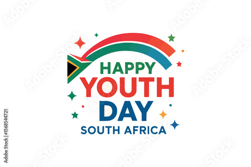 Happy Youth Day South Africa vector banner design Color vector on white background.01