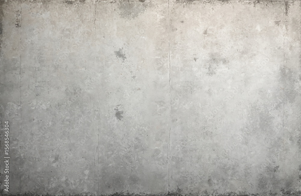 Obraz premium Aged concrete wall texture with subtle cracks, imperfections. Grey cement surface offers distressed, vintage background for architectural design grunge-themed projects. Weathered appearance suggests