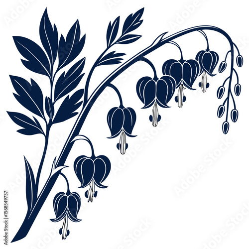 bleeding heart with leaves