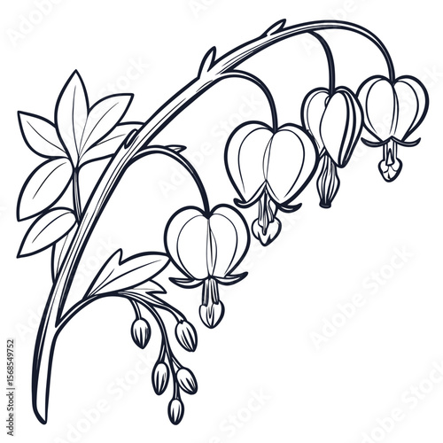 vector illustration of bleeding heart