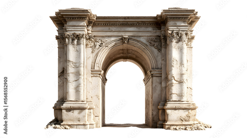 Naklejka premium Ancient Marble Archway with Classical Columns