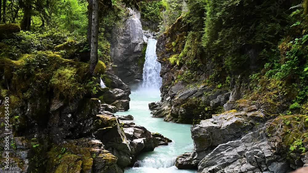 Mountain Waterfall in British Columbia Canada Mountain Waterfall in British Columbia Canada