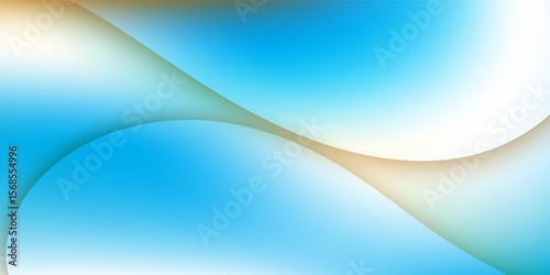 Blue and white background with curved white lines and blue and white