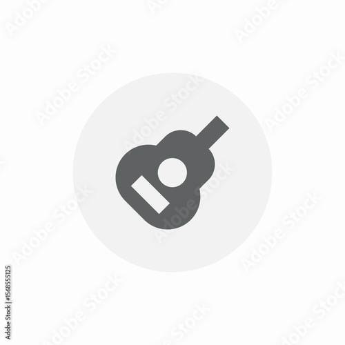 acoustic guitar icon sign vector