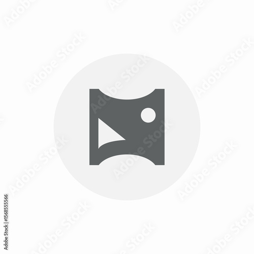 panoramic capture icon sign vector