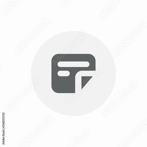 sticky note program icon sign vector