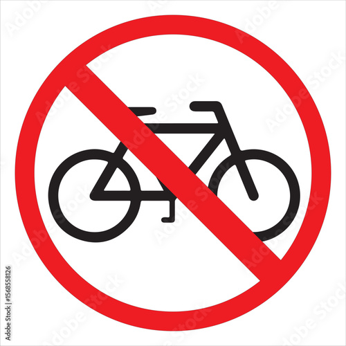 no cycle sign isloated on a white background