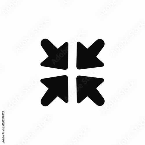 full screen mode exit icon sign vector