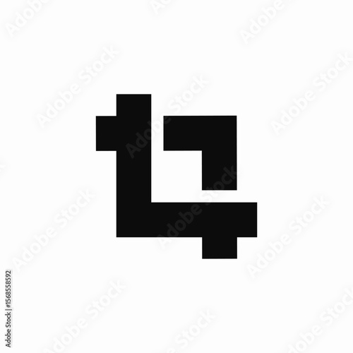 image dimensions crop icon sign vector