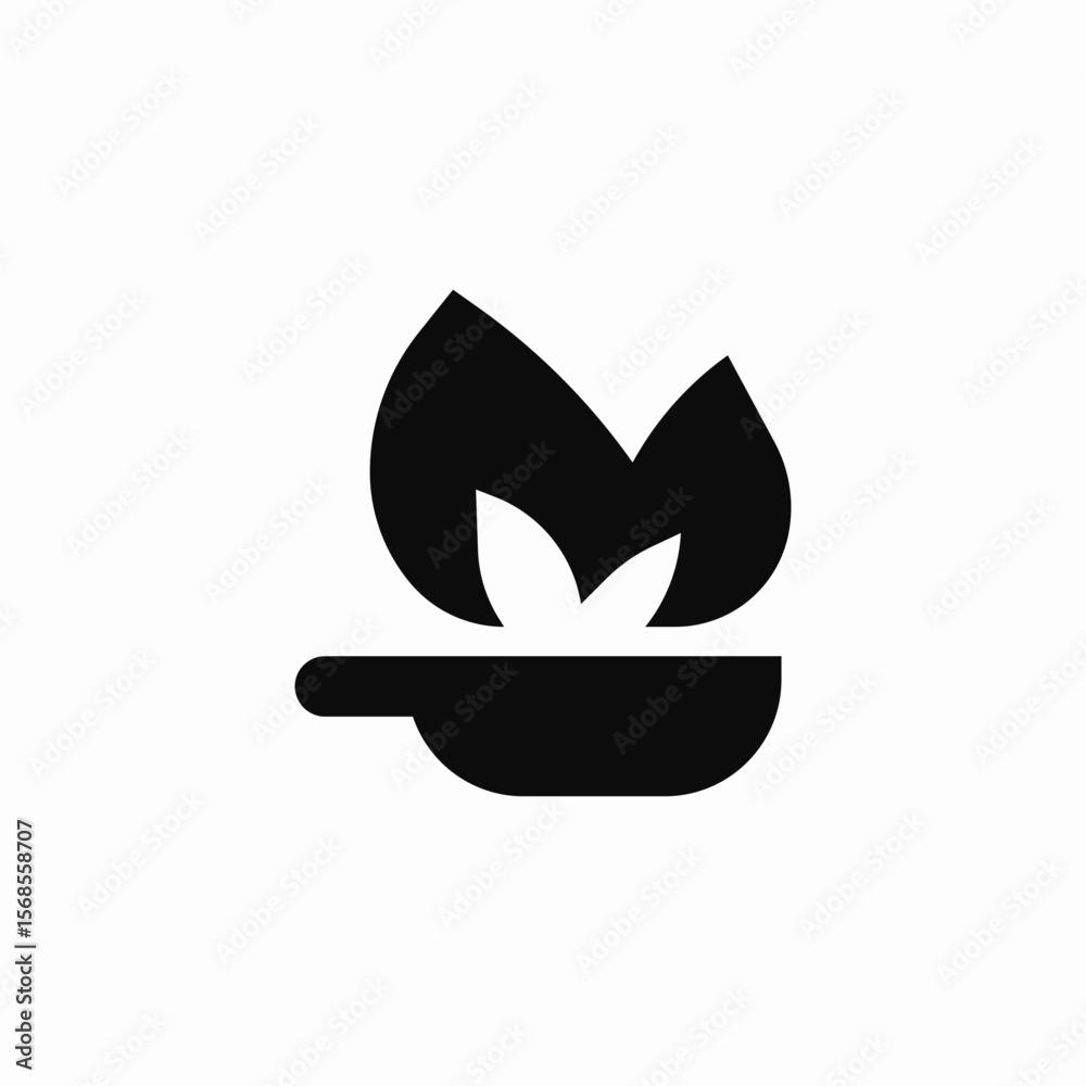Fototapeta premium pan fire icon sign vector