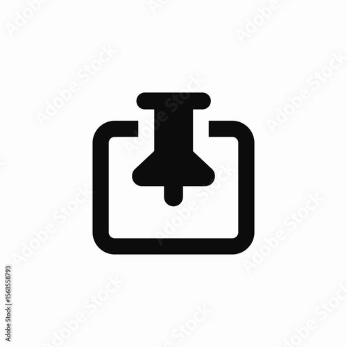 pinned note icon sign vector