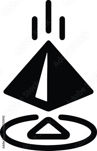 Silhouette teleportation gate technology symbol for future vector Illustrator