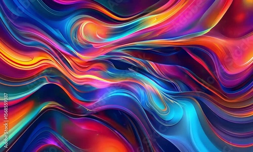 Vibrant Abstract Swirls: A Symphony of Color and Light