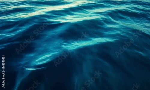 Deep Blue Ocean Waves: A Serene Seascape