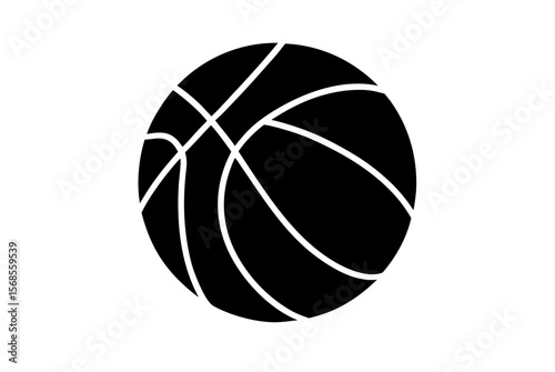 Vector illustration of a sport ball, perfect for basketball, soccer, or volleyball game designs, isolated on white