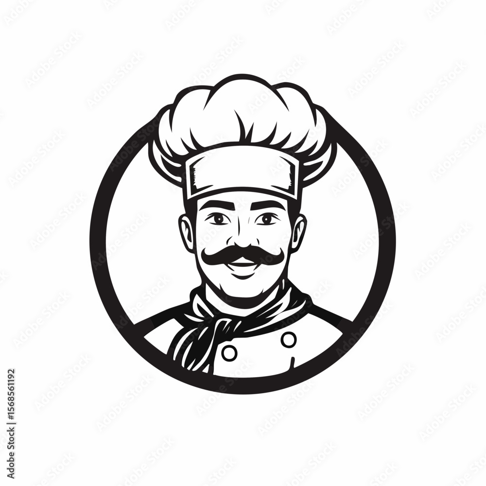 Fototapeta premium Chef Logo Design Template Vector isolated on white background.
