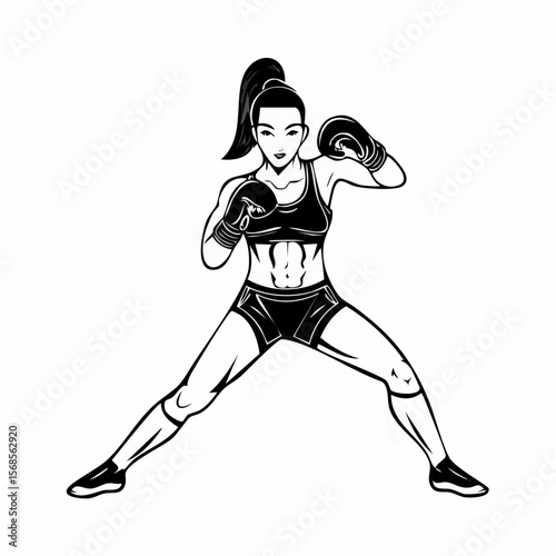 Mma Fighting Vector Image. Mma Fight Action Stock Vectors and Vector Art
