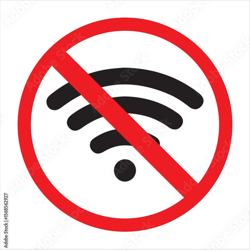 no wifi sign isloated on a white background