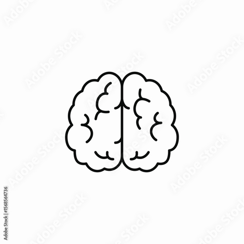 brain power icon sign vector