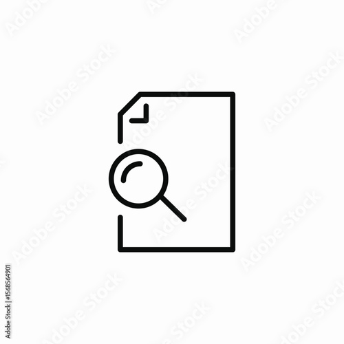 document search icon sign vector