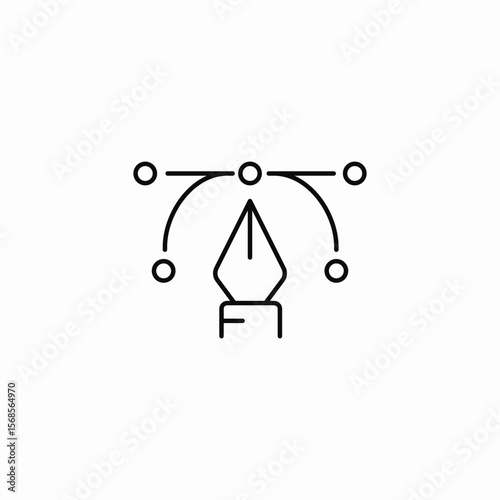 fountain pen usage icon sign vector