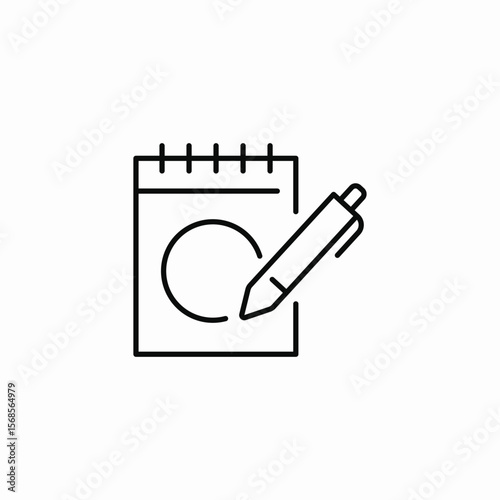 geometry notes icon sign vector