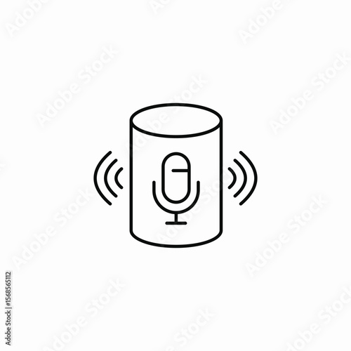 microphone speaker cylinder icon sign vector