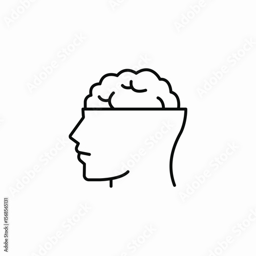 mind usage icon sign vector