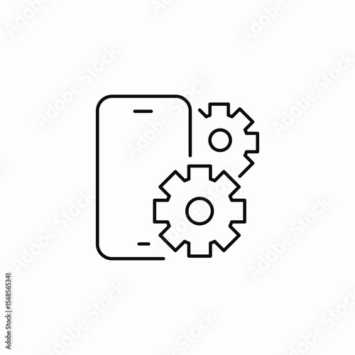 mobile system settings icon sign vector