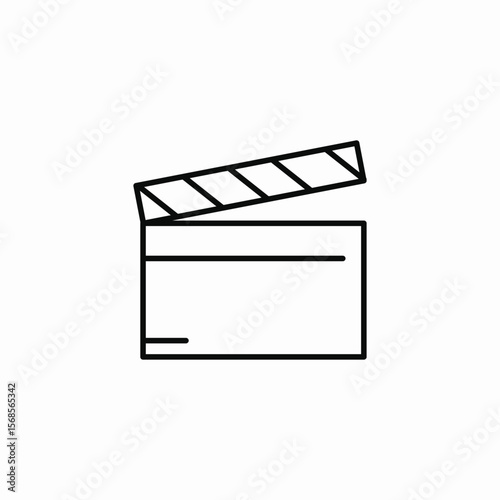 movie clap icon sign vector