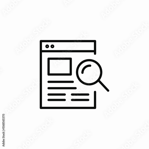 news webpage icon sign vector
