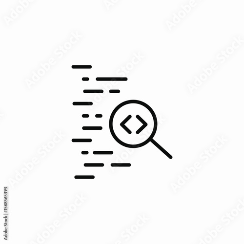 page code search icon sign vector