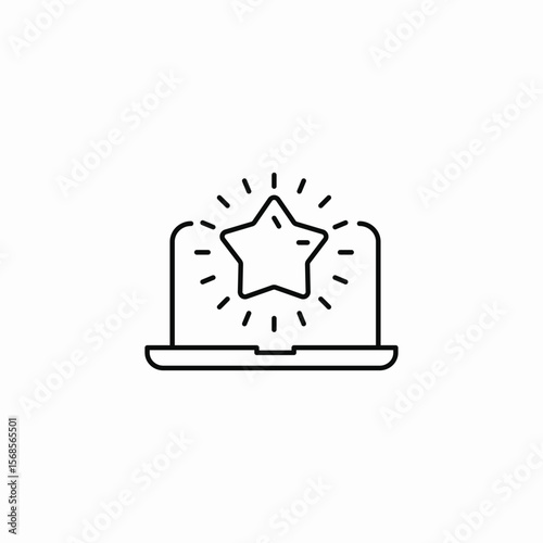 quality laptop icon sign vector