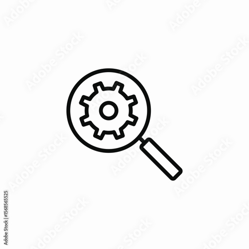 settings searching icon sign vector