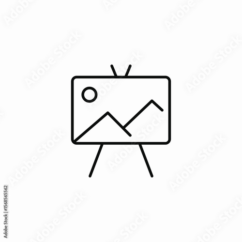 stand canvas icon sign vector