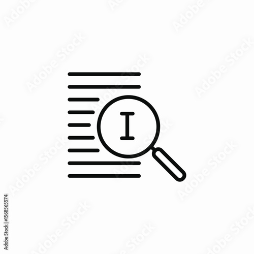 text essay search icon sign vector