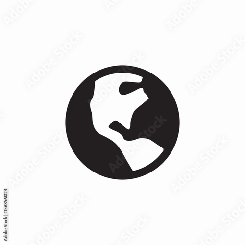 earth turning icon sign vector