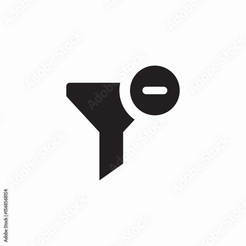 filter removal icon sign vector