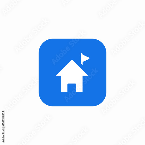 home flagging icon sign vector