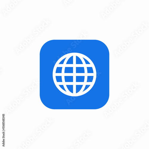 internet global icon sign vector