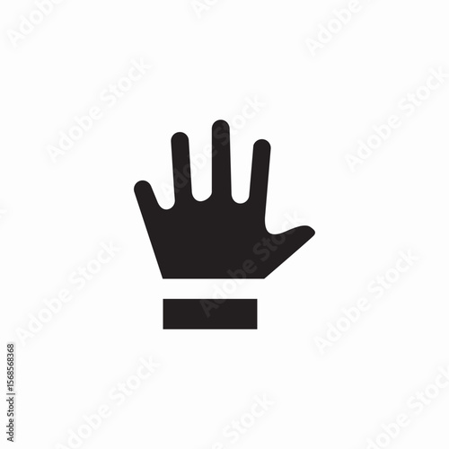 left hand icon sign vector