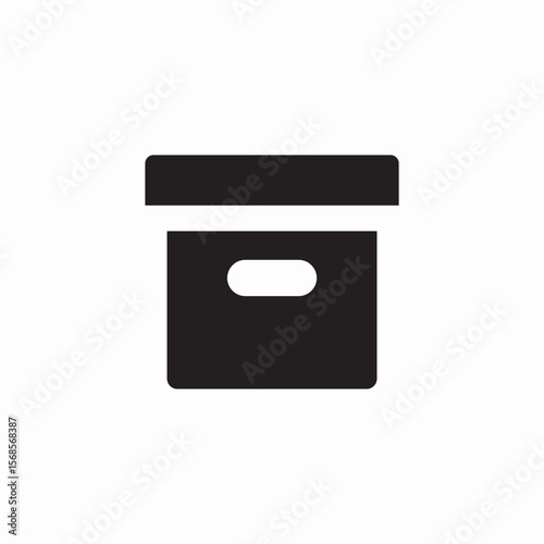 lid storage icon sign vector