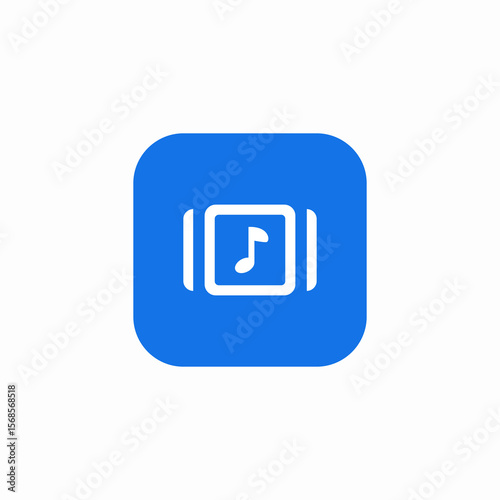 music track app scroll icon sign vector