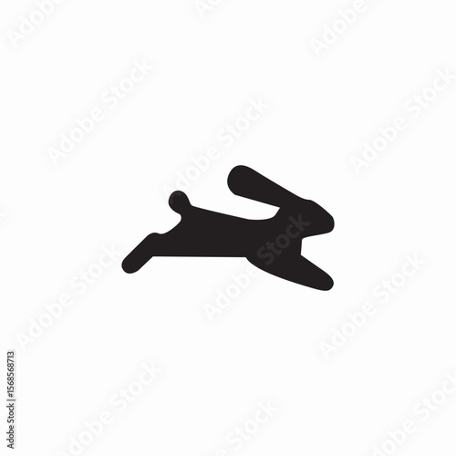 running bunny icon sign vector