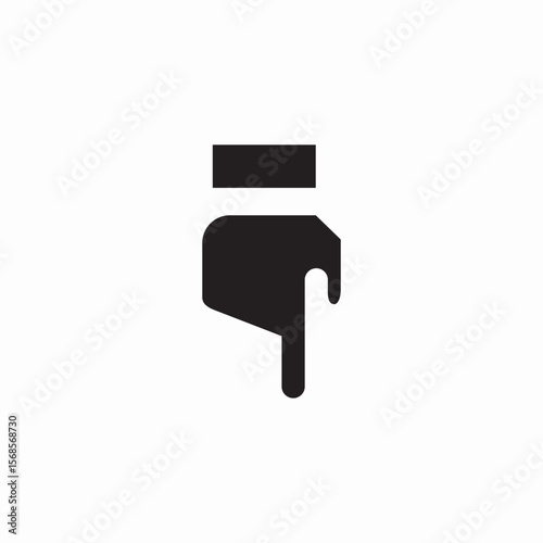 scroll downwards icon sign vector