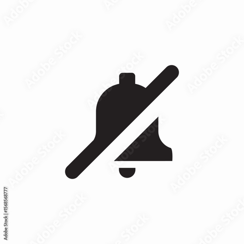 silent notifications icon sign vector