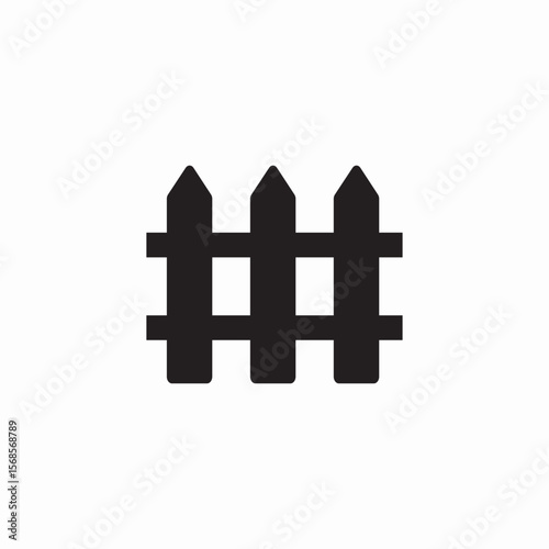 small fence icon sign vector