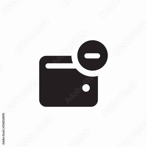 wallet removal icon sign vector
