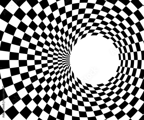 checkered pattern with optical illusion. abstract background for icon logo. vector illustration.