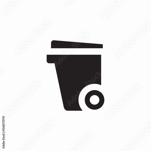 mobile lid bin icon sign vector